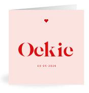 Geboortekaartje naam Oekie m3