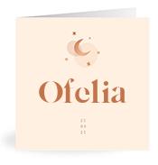 Geboortekaartje naam Ofelia m1