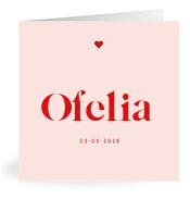 Geboortekaartje naam Ofelia m3