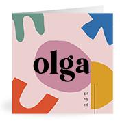 Geboortekaartje naam Olga m2