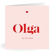 Geboortekaartje naam Olga m3