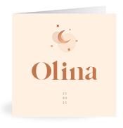 Geboortekaartje naam Olina m1