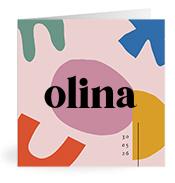 Geboortekaartje naam Olina m2