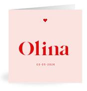 Geboortekaartje naam Olina m3