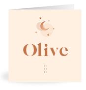 Geboortekaartje naam Olive m1