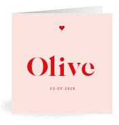 Geboortekaartje naam Olive m3