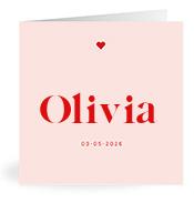 Geboortekaartje naam Olivia m3