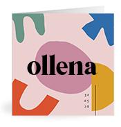 Geboortekaartje naam Ollena m2