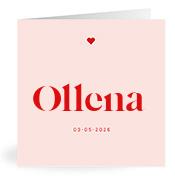 Geboortekaartje naam Ollena m3