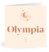 Geboortekaartje naam Olympia m1