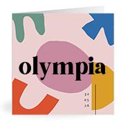 Geboortekaartje naam Olympia m2