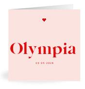 Geboortekaartje naam Olympia m3