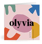 Geboortekaartje naam Olyvia m2
