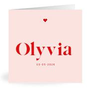 Geboortekaartje naam Olyvia m3