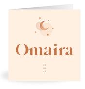Geboortekaartje naam Omaira m1