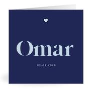 Geboortekaartje naam Omar j3