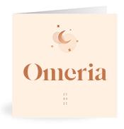 Geboortekaartje naam Omeria m1