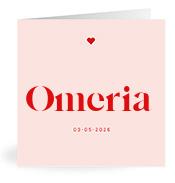 Geboortekaartje naam Omeria m3