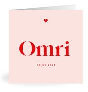 Geboortekaartje naam Omri m3