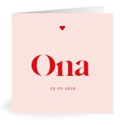 Geboortekaartje naam Ona m3