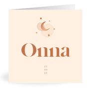 Geboortekaartje naam Onna m1