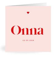 Geboortekaartje naam Onna m3