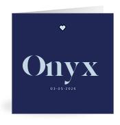 Geboortekaartje naam Onyx j3