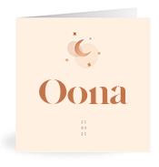 Geboortekaartje naam Oona m1