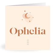 Geboortekaartje naam Ophelia m1