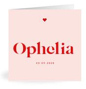 Geboortekaartje naam Ophelia m3
