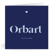 Geboortekaartje naam Orbart j3