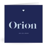 Geboortekaartje naam Orion j3