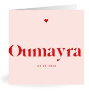 Geboortekaartje naam Oumayra m3