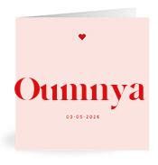 Geboortekaartje naam Oumnya m3