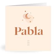 Geboortekaartje naam Pabla m1