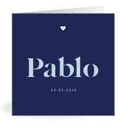 Geboortekaartje naam Pablo j3