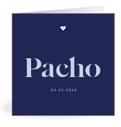 Geboortekaartje naam Pacho j3