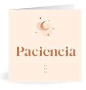 Geboortekaartje naam Paciencia m1