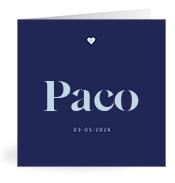 Geboortekaartje naam Paco j3
