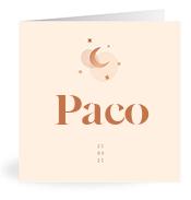 Geboortekaartje naam Paco m1