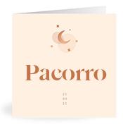 Geboortekaartje naam Pacorro m1