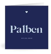 Geboortekaartje naam Palben j3