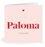 Geboortekaartje naam Paloma m3
