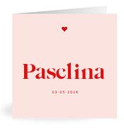 Geboortekaartje naam Pasclina m3