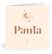 Geboortekaartje naam Paula m1