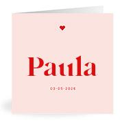 Geboortekaartje naam Paula m3