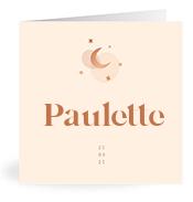 Geboortekaartje naam Paulette m1
