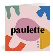 Geboortekaartje naam Paulette m2