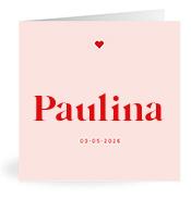 Geboortekaartje naam Paulina m3