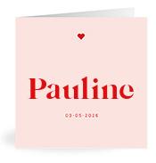 Geboortekaartje naam Pauline m3